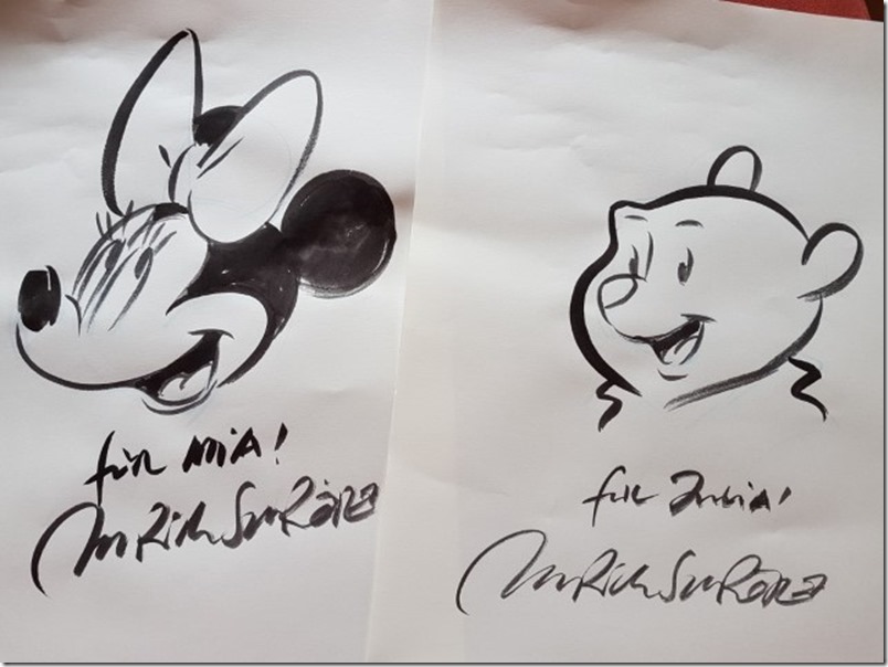 Disney Zeichner Ulrich Schröder Tuschezeichnung
