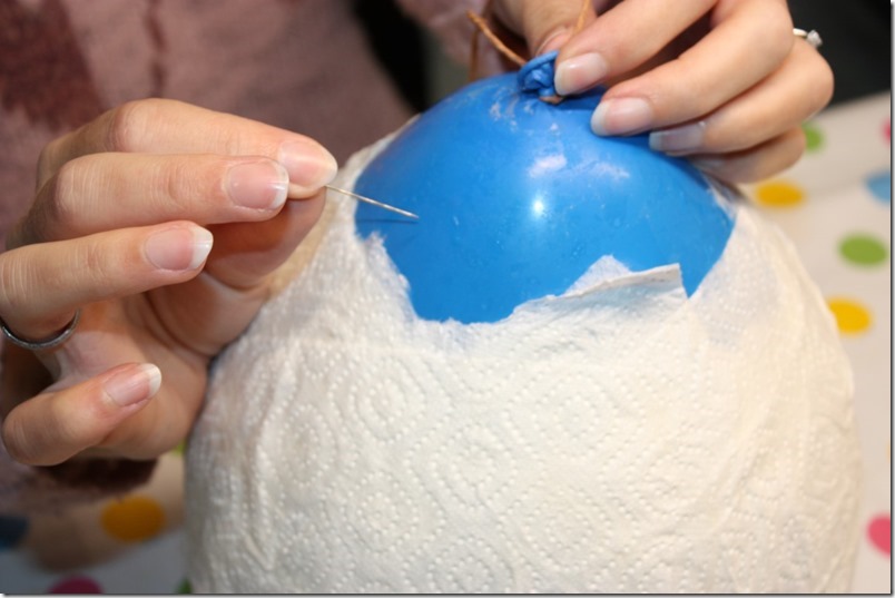 Getrockneter Luftballon für Schaf Laterne